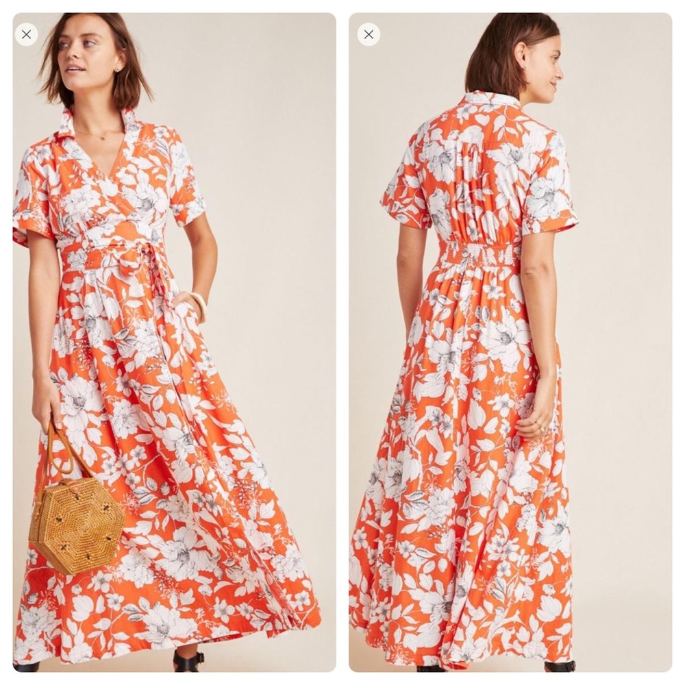Anthropologie Maeve janae maxi shirtdress